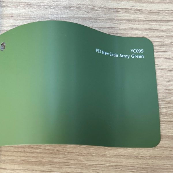 New Satin Army Green PET vinyl film