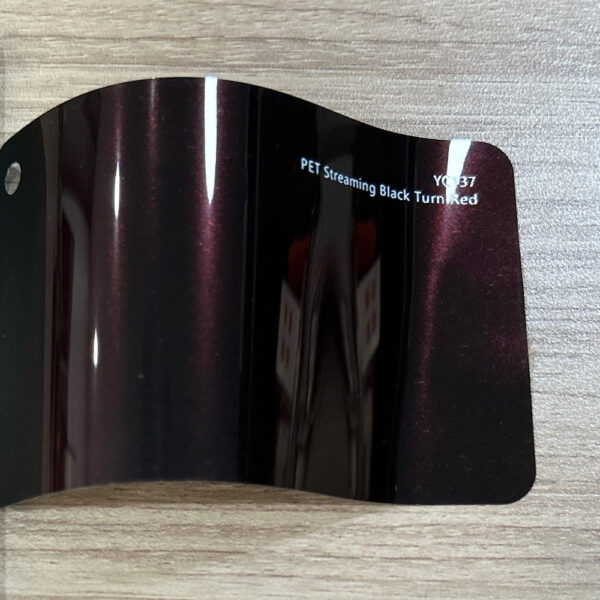 Vinyl Film PET Streaming Black Turn Red