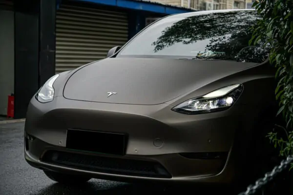 PET automotive vinyl film of beige color